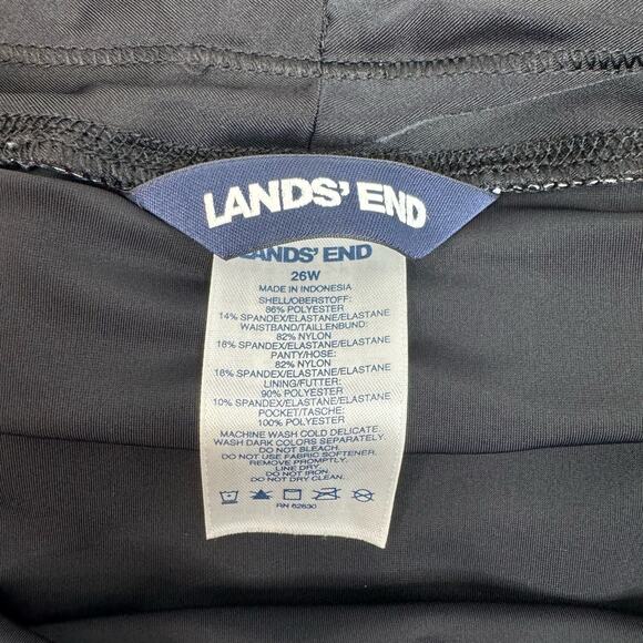 Lands End Womens Thigh Minimizer Quick Dry Swim Shorts Built In Briefs Size 26W - Picture 6 of 6